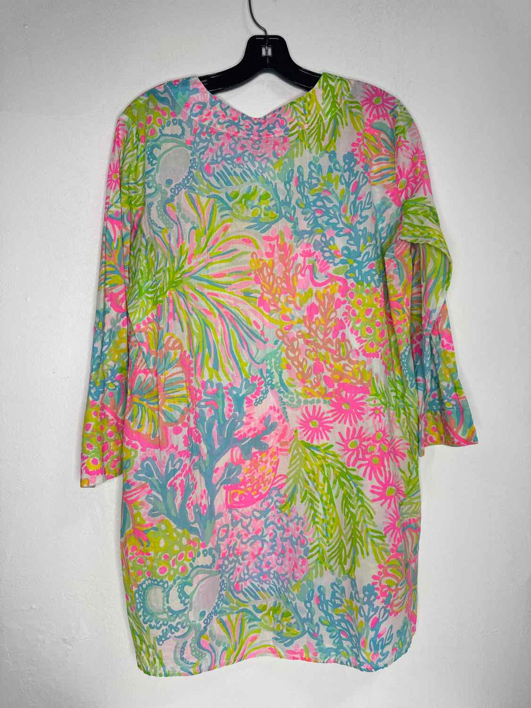 Lilly Pulitzer Size M Multi-Color Good Blue long sleeve dress