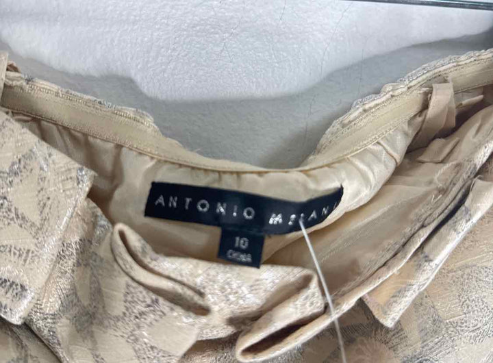 Antonio Melani Size 10 Cream Floral strapless