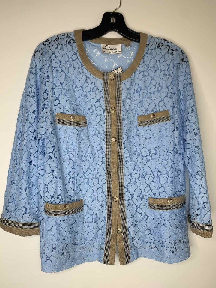 Linea by Louis Dell'Olio Women Size M Blue long sleeve top