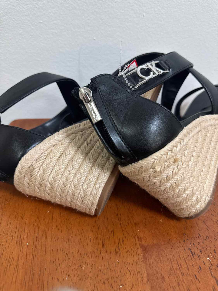 Calvin Klein Black W Shoe Size 9 medium sandal