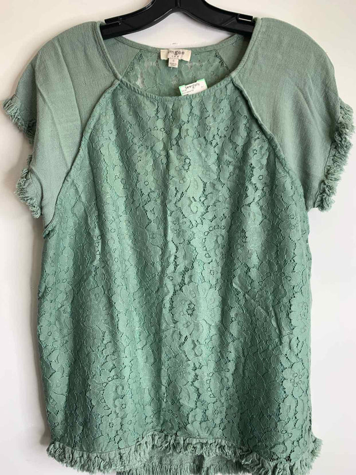 Umgee Women Size S mint green short sleeve top