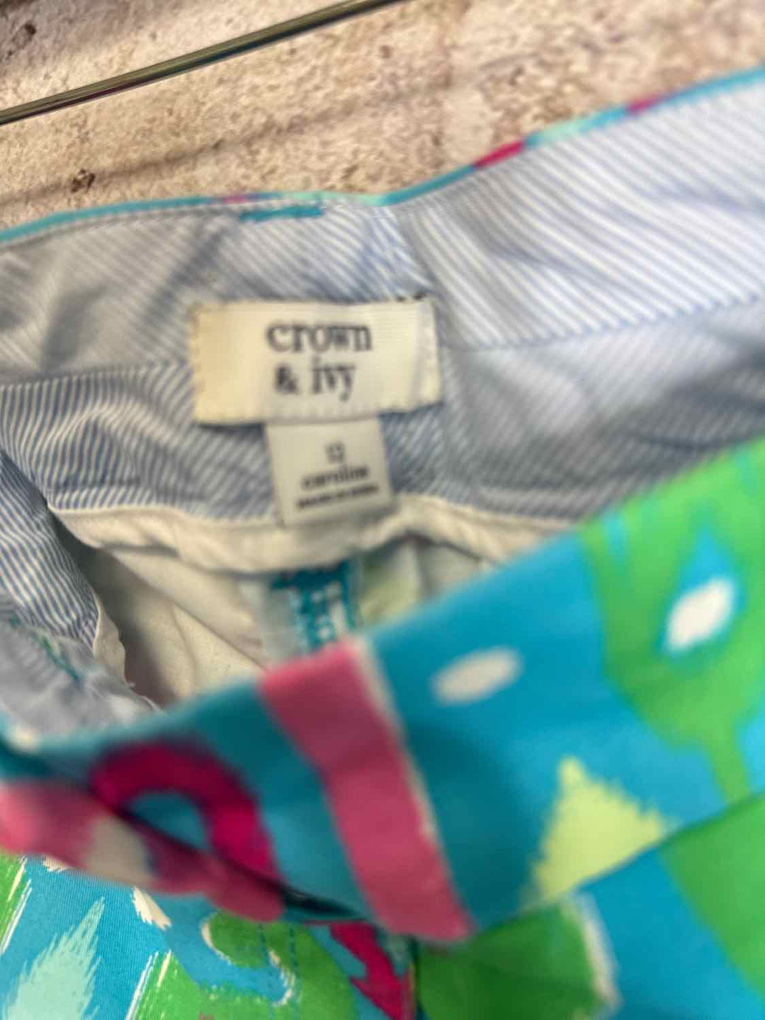 Crown & Ivy Size 12 Teal Shapes casual