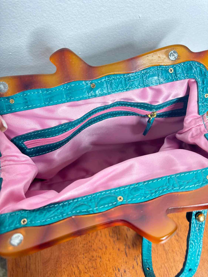 Brahmin Teal crossbody