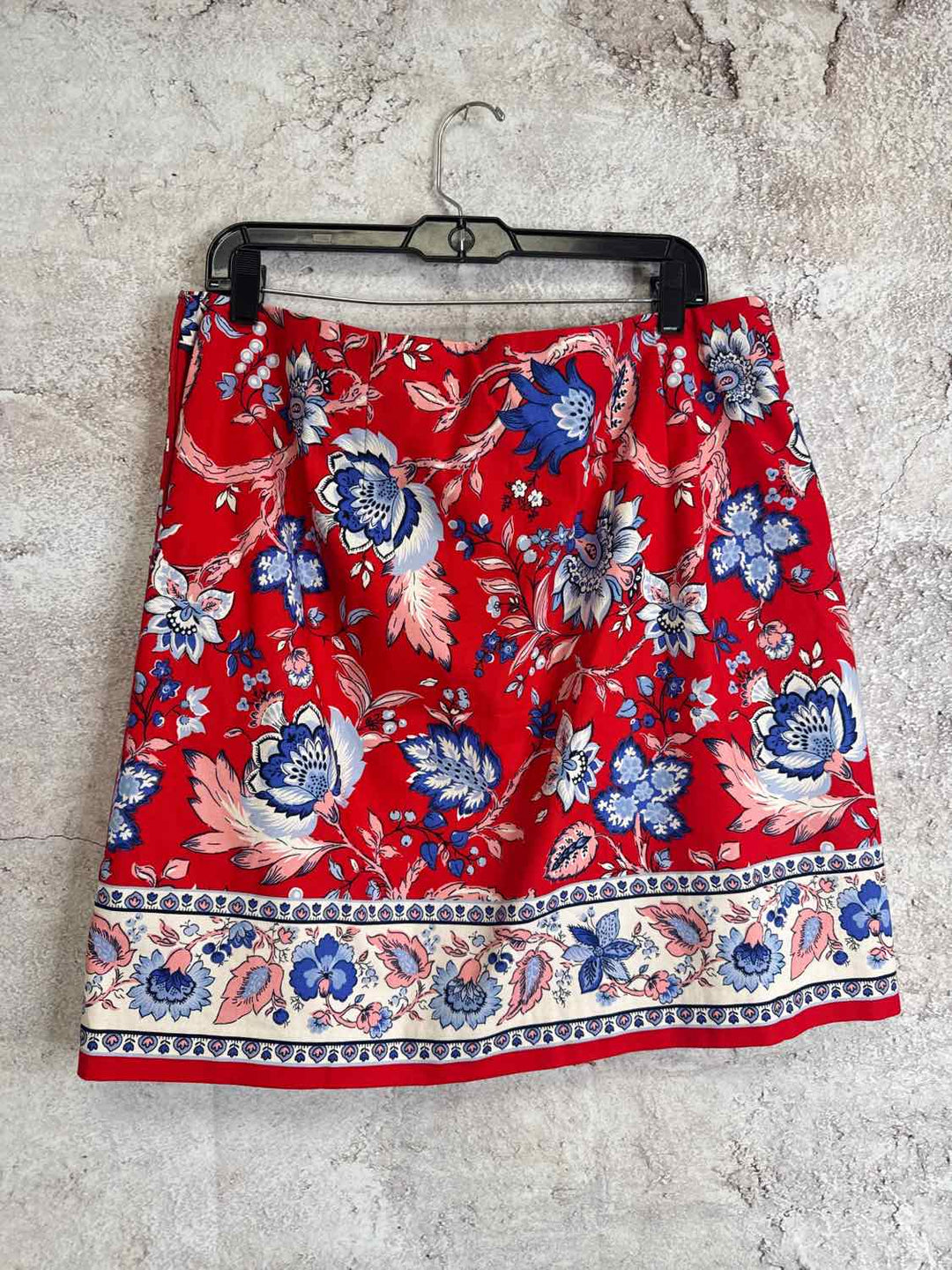 Talbots Size 14 Red knee length skirt