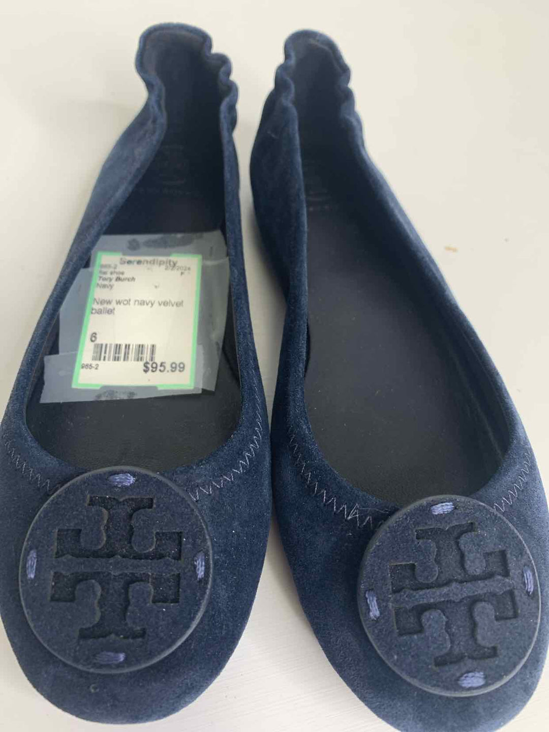 Tory Burch Navy W Shoe Size 6 flat shoe