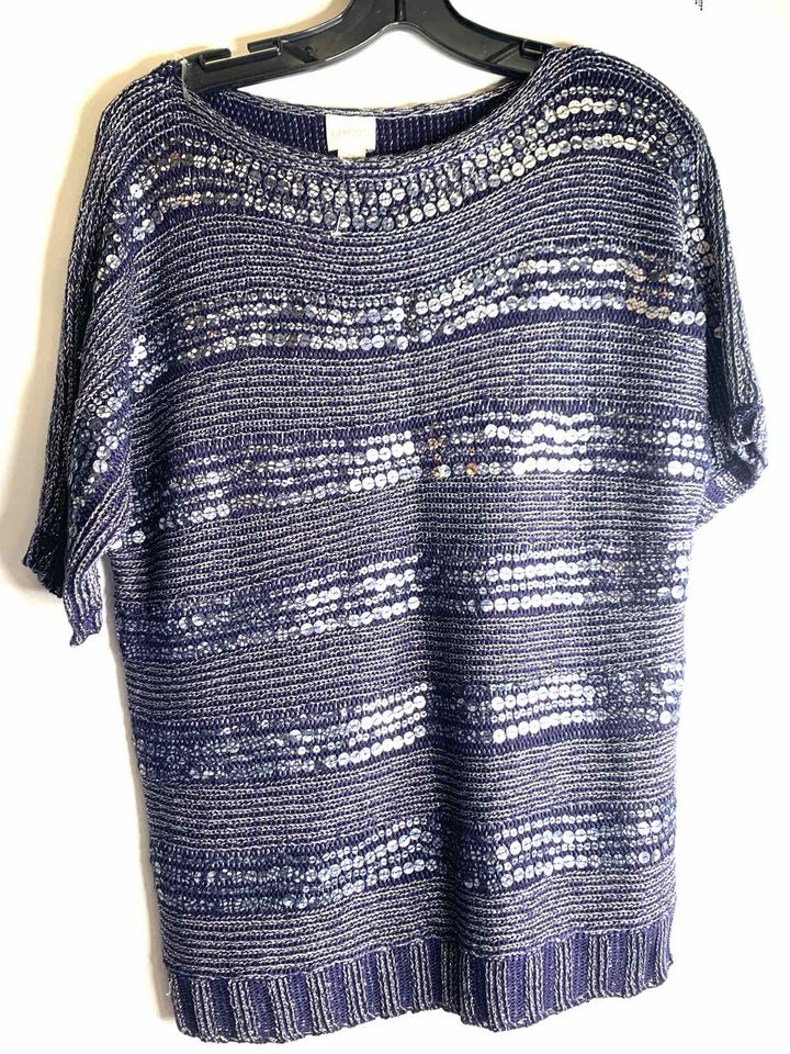 Chicos Blue Women Size 2 sweater