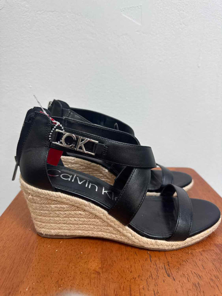 Calvin Klein Black W Shoe Size 9 medium sandal