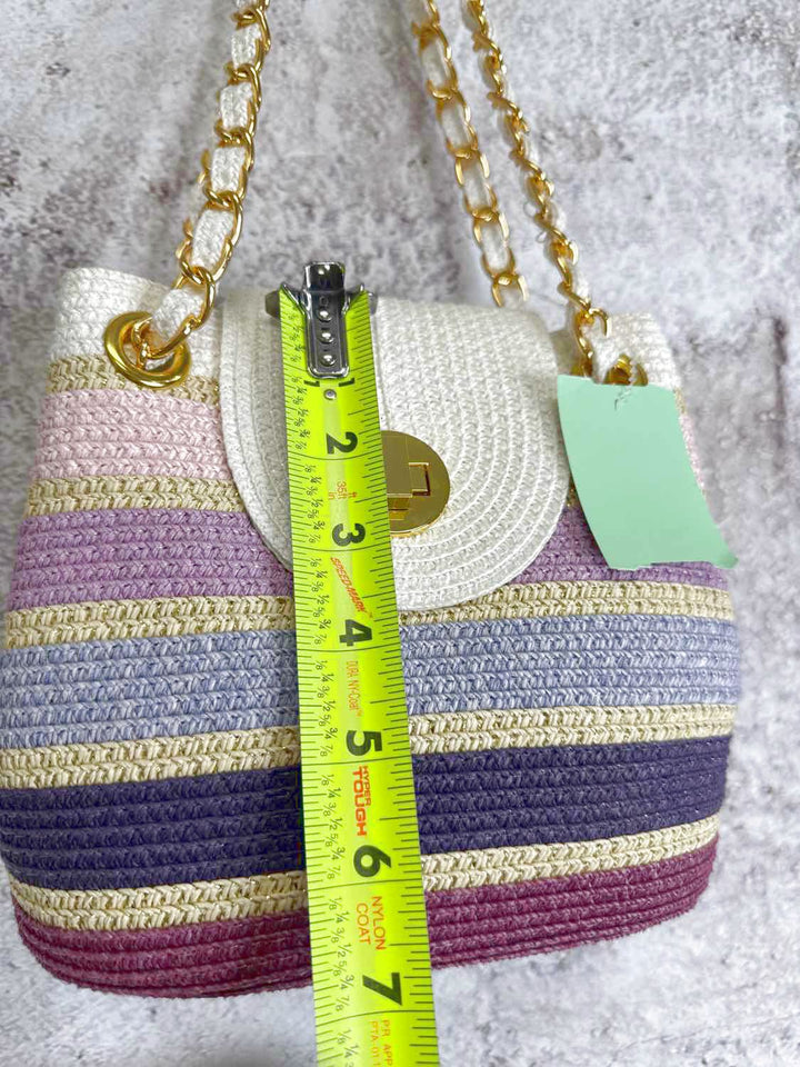 Striped shoulder bag