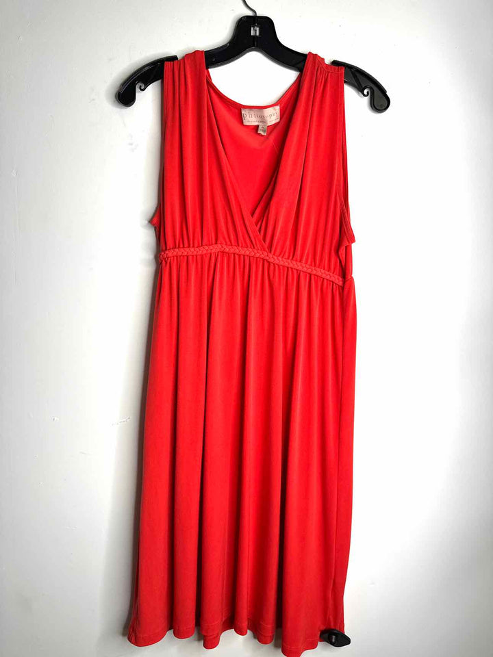 Women Size PL Philosophy Orange sleeveless dress