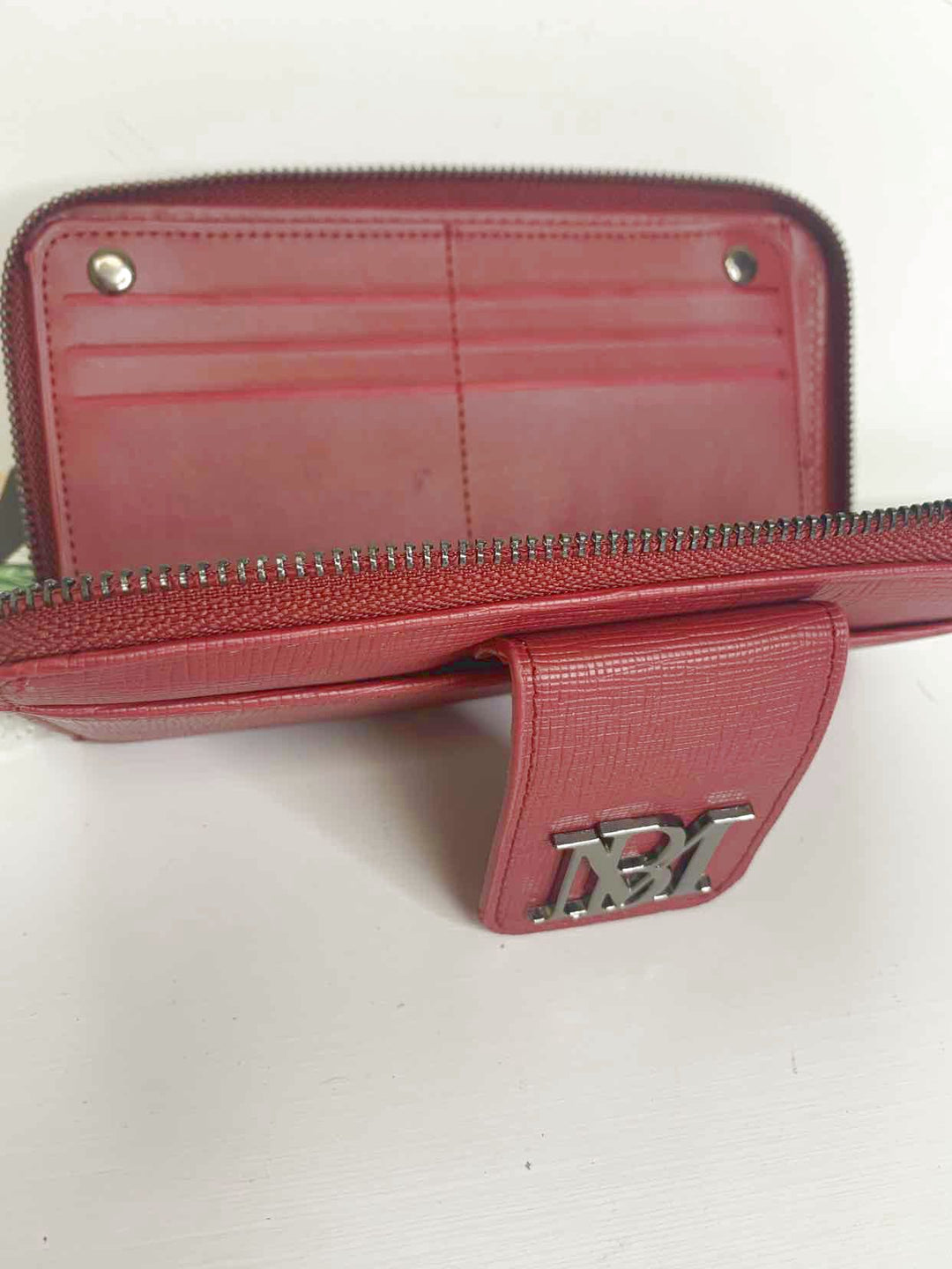 Badgley Mischka maroon wallet