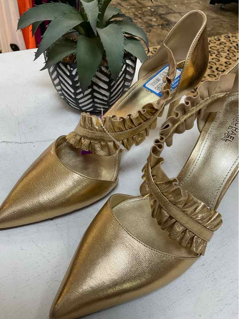 Michael Kors Shoe Size 10 Gold high heel