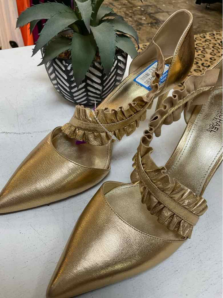 Michael Kors Shoe Size 10 Gold high heel
