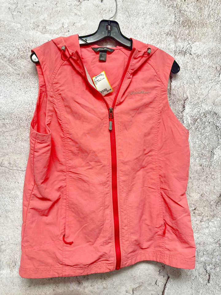 Eddie Bauer Size L Peach Hoodie vest