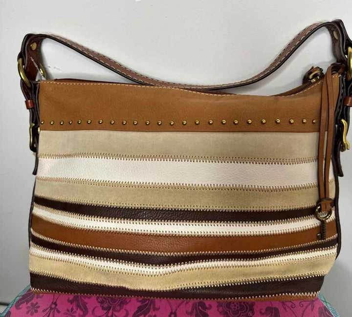 Fossil striped shoulder bag