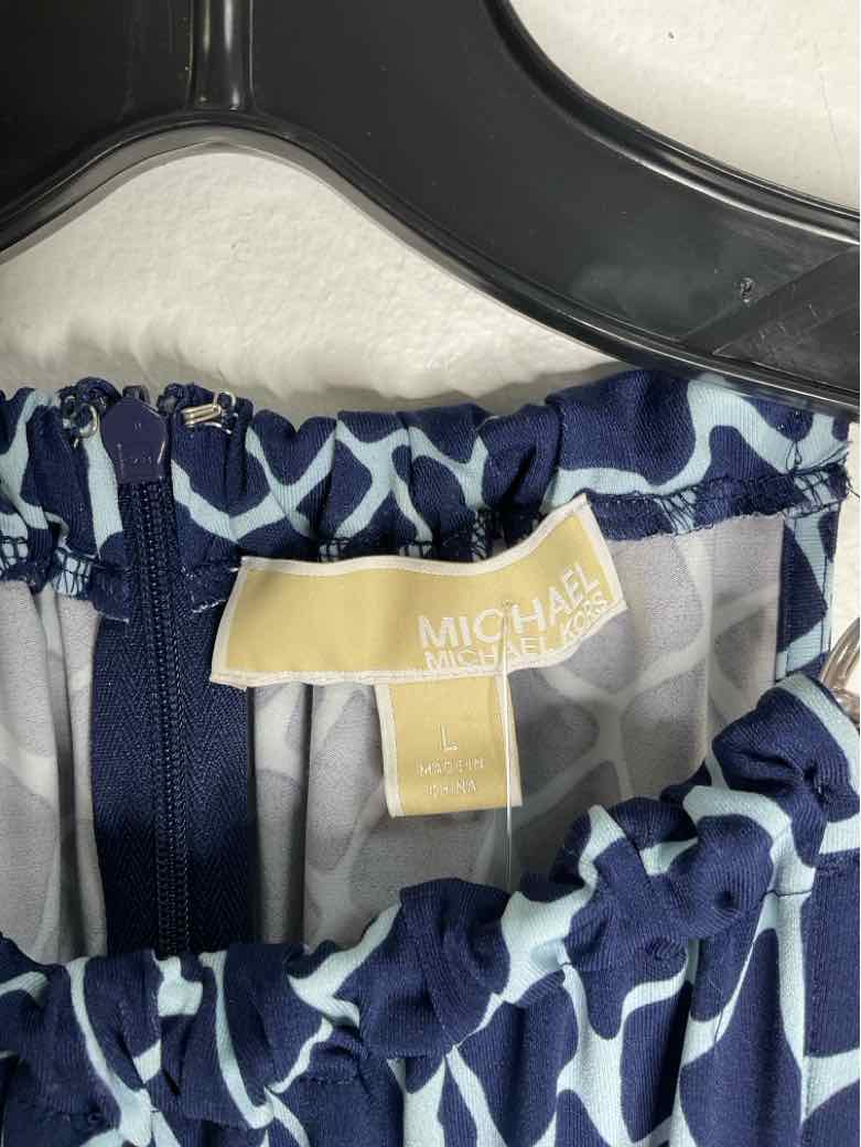 Michael Kors Size L Blue Scoop Neck sleeveless