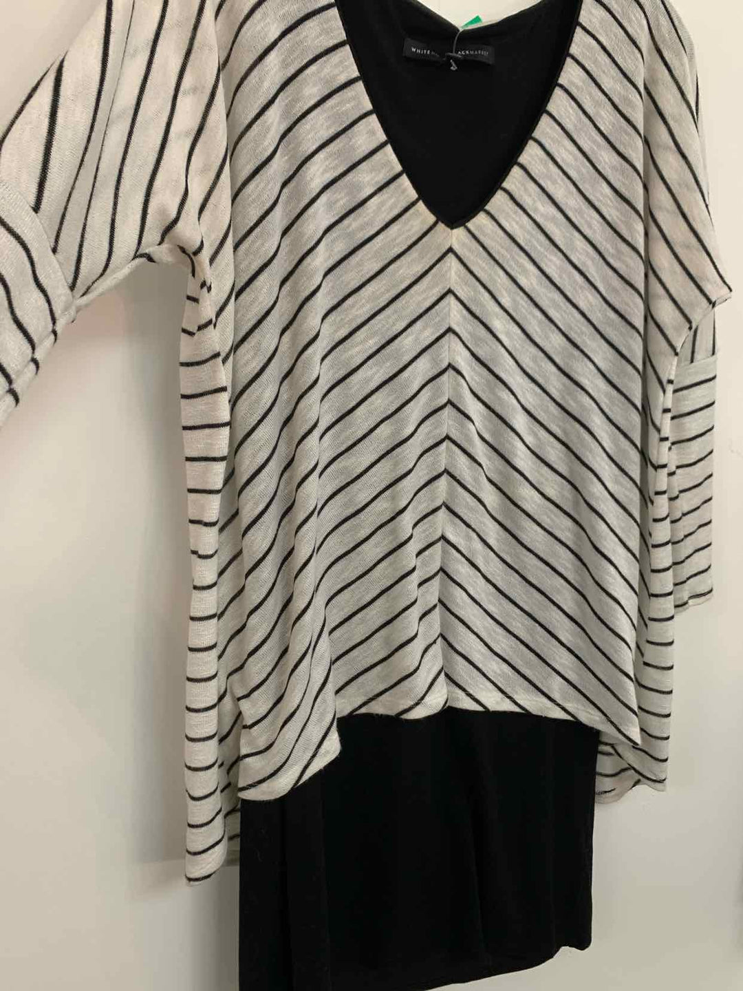 Women Size M White Black Market striped long sleeve dress