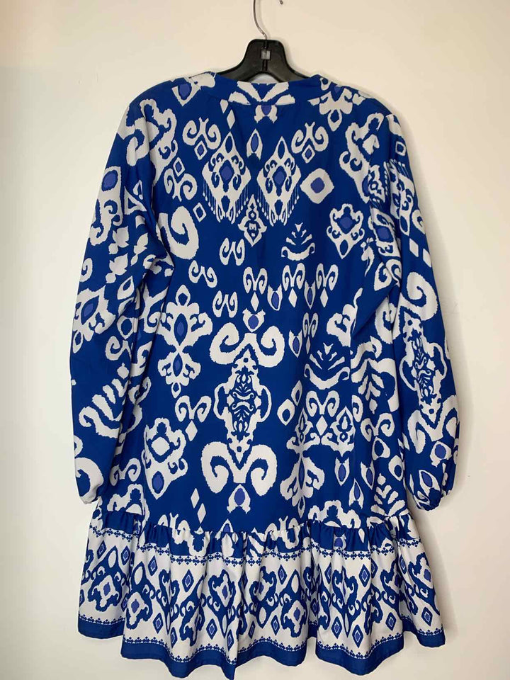 Women Size M Sunday Up Blue long sleeve dress