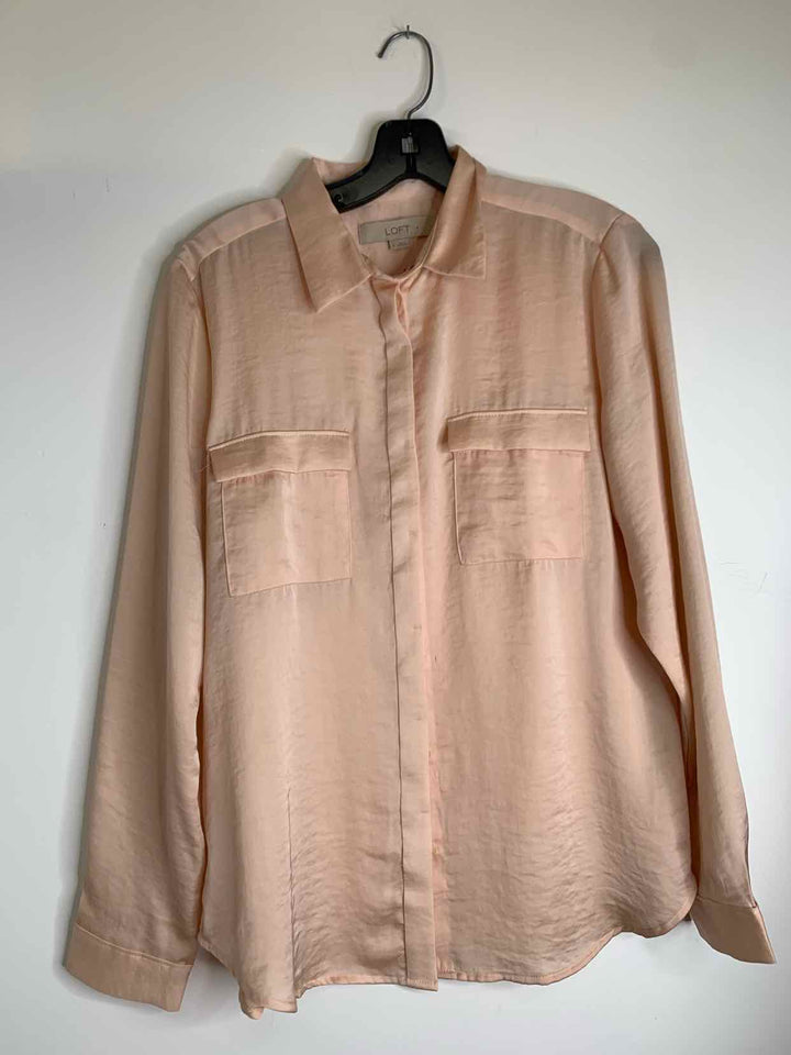 Loft Women Size M blush long sleeve top