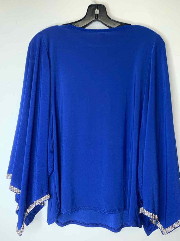 NY Collection Women Size PS Blue long sleeve top