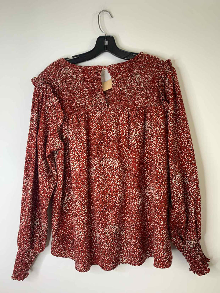 Women Size M rust long sleeve top