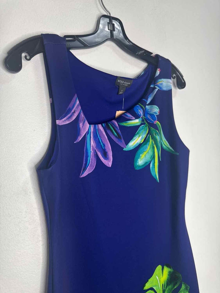 Bold Elements Size S Purple Floral short sleeve