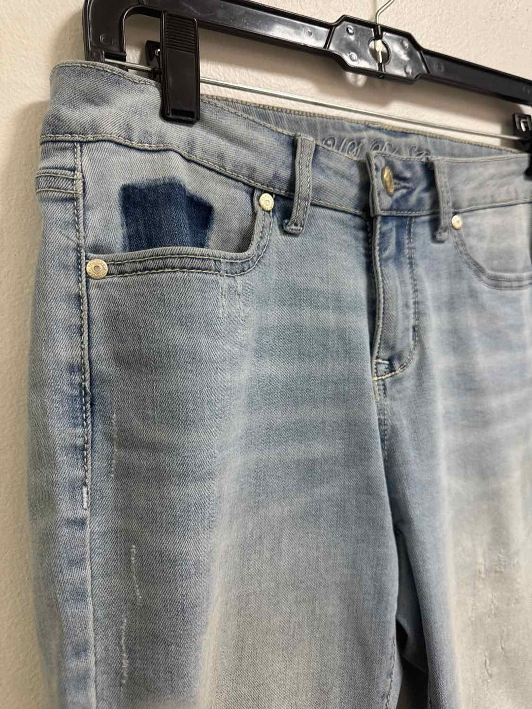 Polo Size 4 Denim Distressed /Fringe jean capri