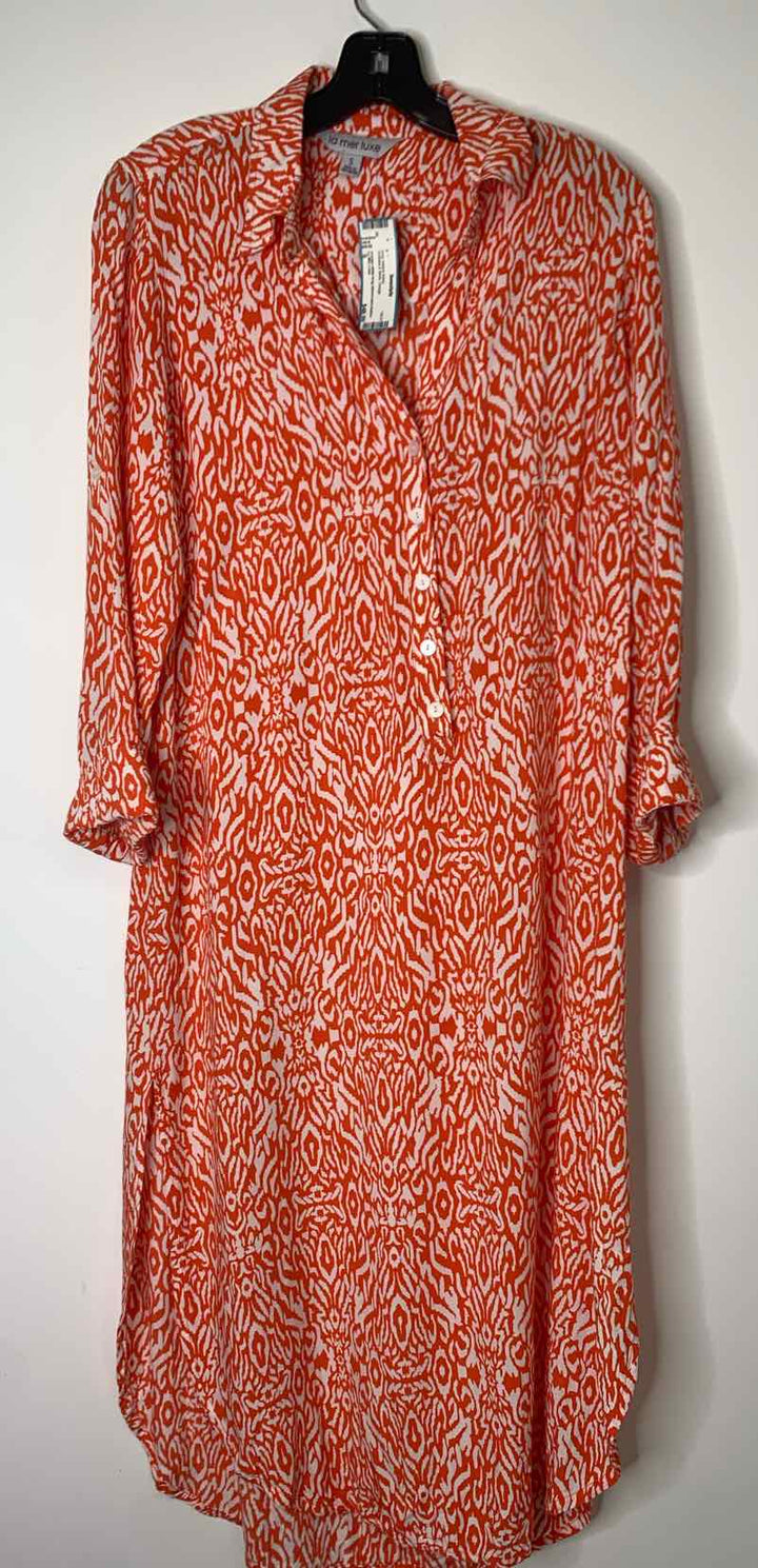 Women Size S La Mer Luxe Orange long sleeve dress