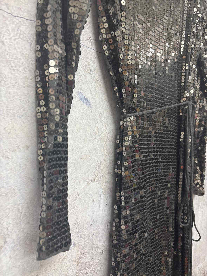 Michael Kors Size M Silver long sleeve dress