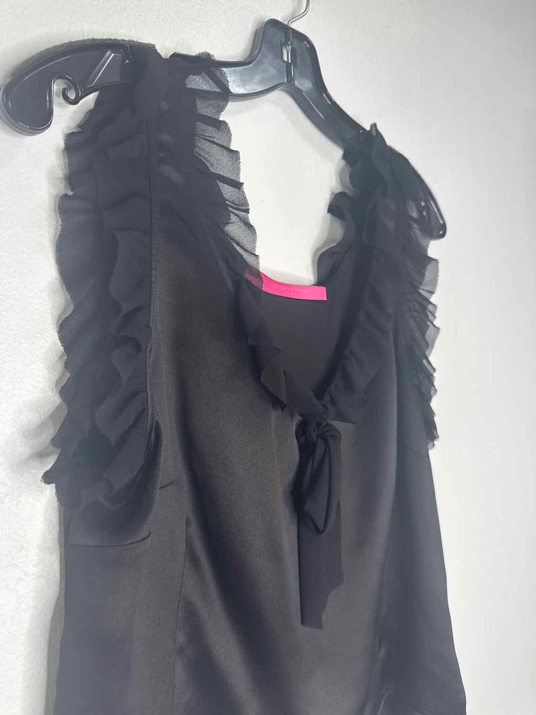 Emanuel Ungano Size M Black Ruffle short sleeve top