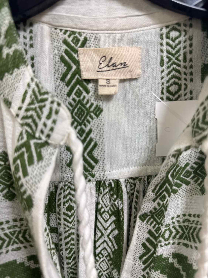 Elan Size S Green Tassel short sleeve