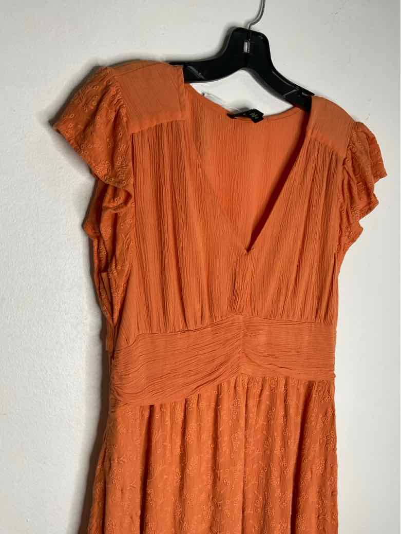 Jessica Simpson Size L Orange Solid short sleeve