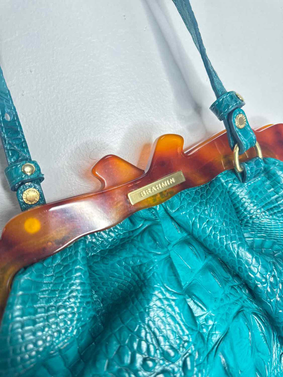 Brahmin Teal crossbody