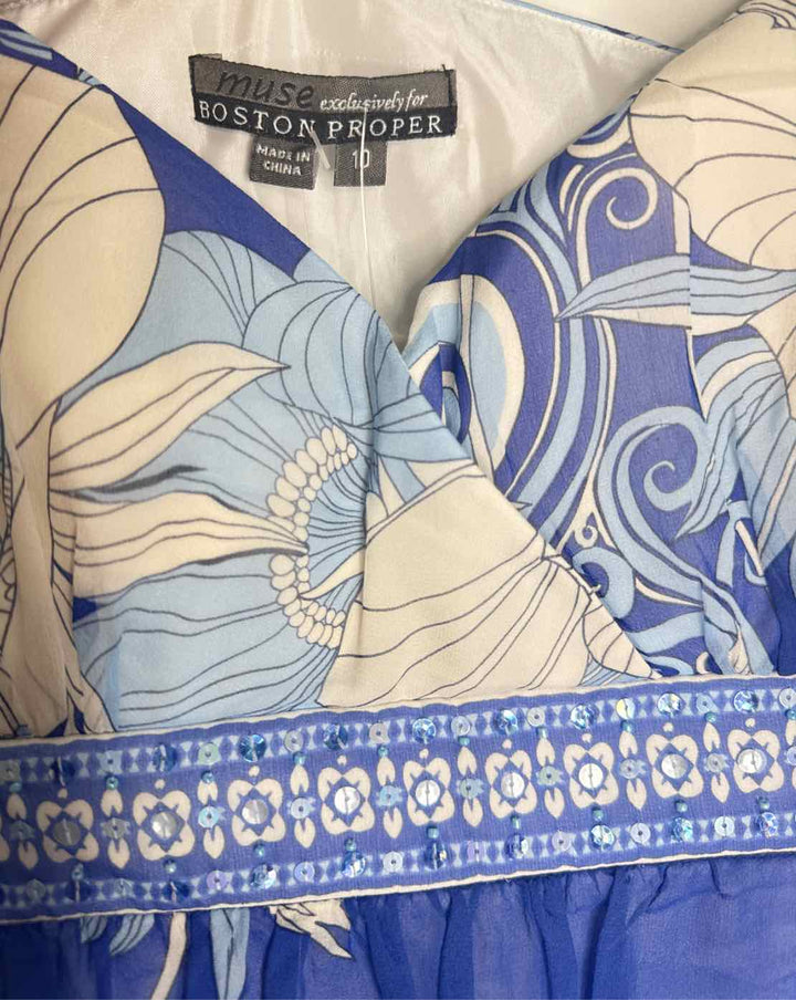 Boston Proper Size 10 Blue NWT sundress