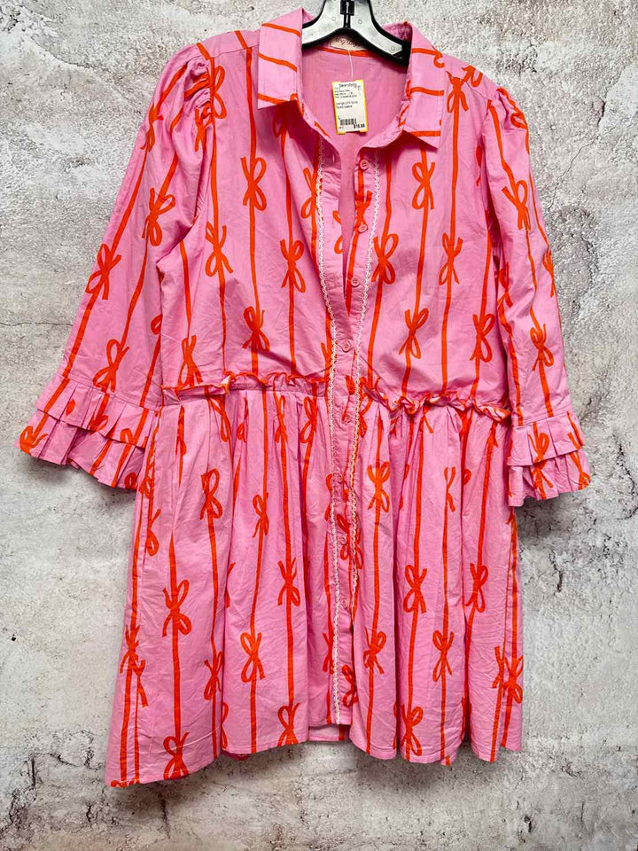 ivey city co Size L Pink long sleeve dress