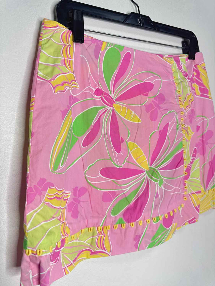 Lilly Pulitzer Size 8 Pink Embroidered mini skirt