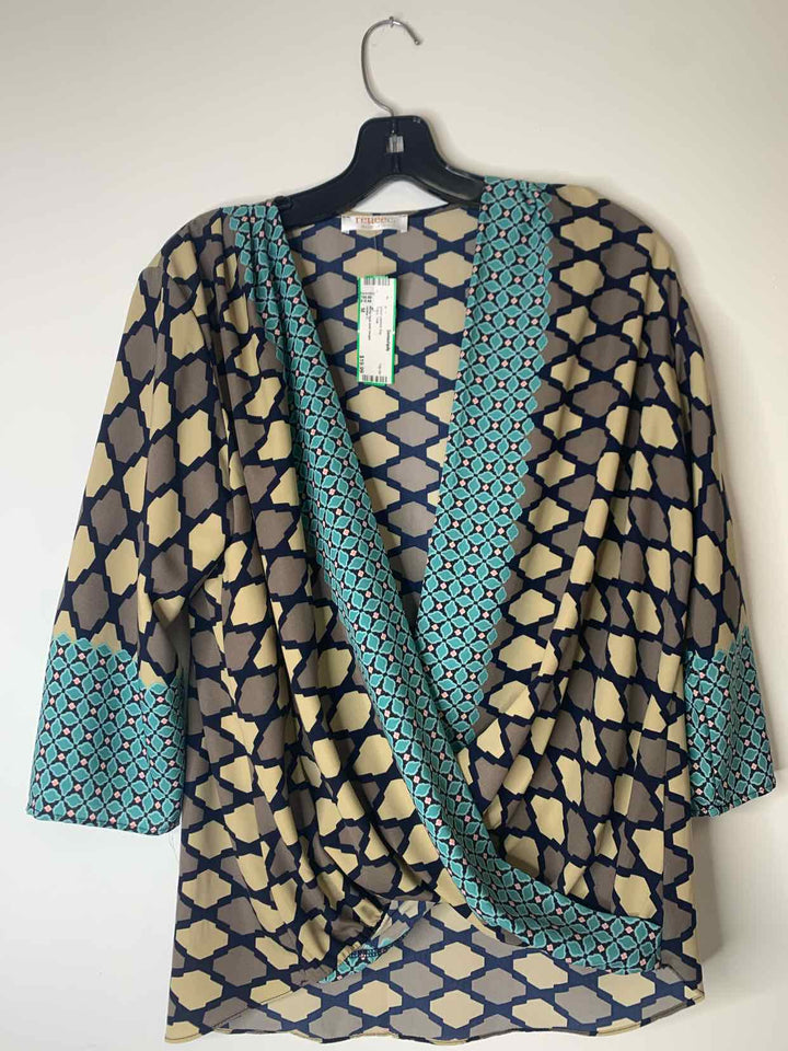 renee C Women Size M Teal short sleeve top