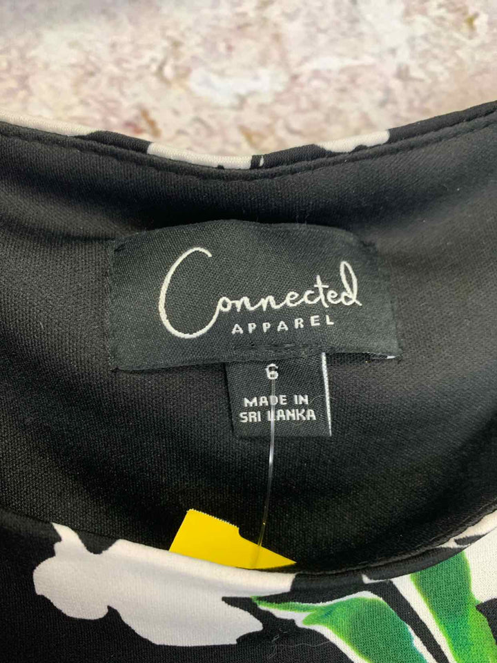 Connected Size 6 Multi-Color Gathered Side short sleeve