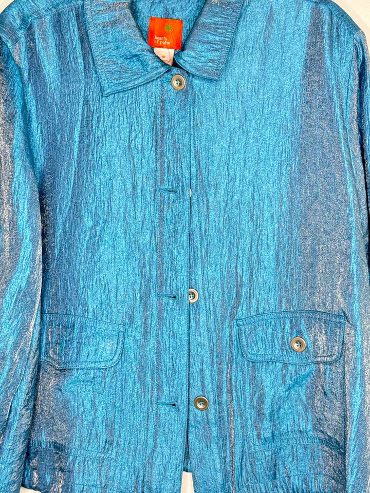 Hearts Of Palm Blue Women Size 18 jacket