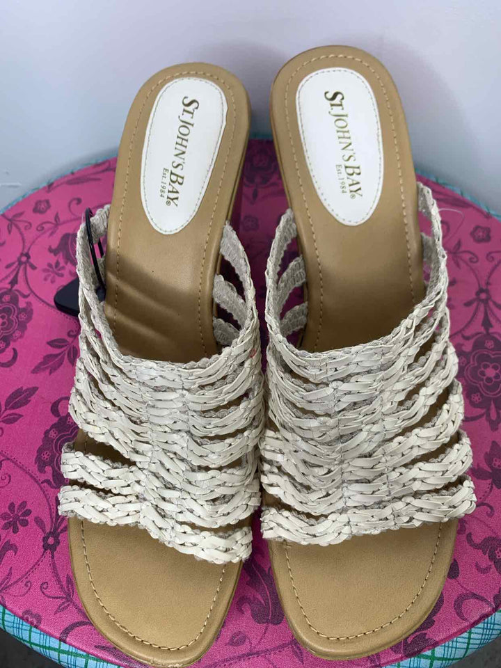 St Johns Bay Ivory W Shoe Size 9 wedge