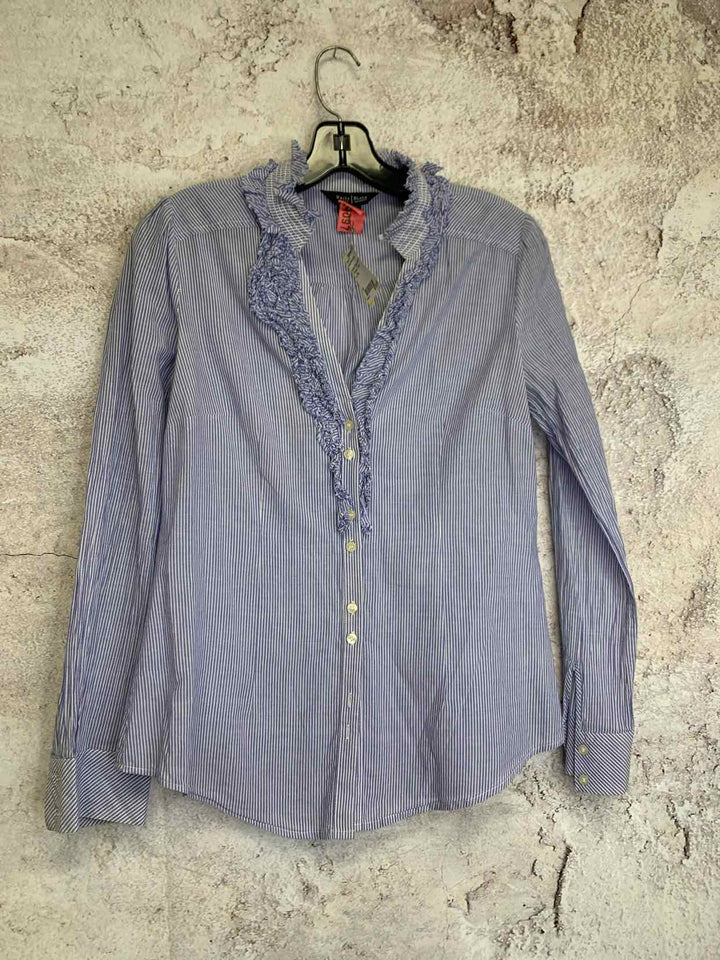 White Black Market Size 4 Striped long sleeve top