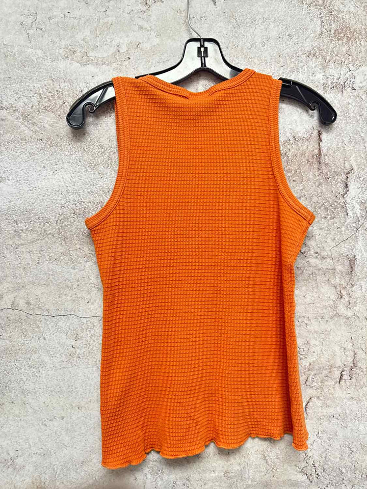 Athleta Size M Orange Scrolled sleeveless