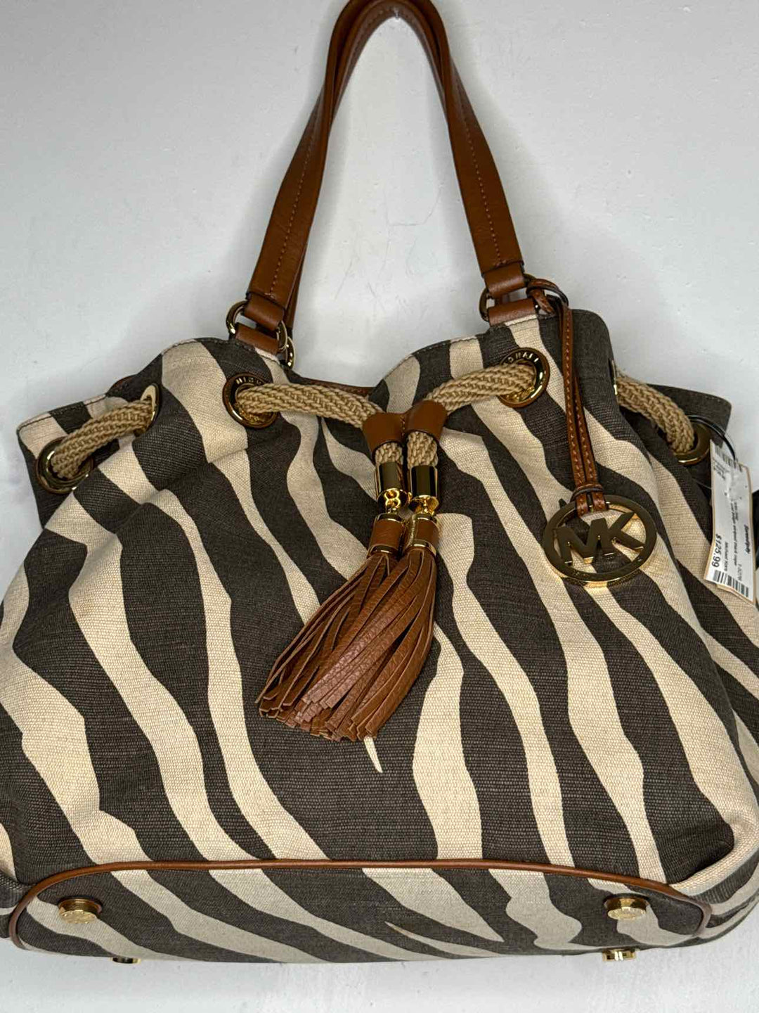 Michael Kors striped shoulder bag