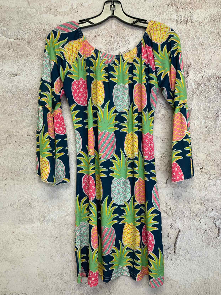 Simply Southern Size S Multi-Color Good tropical long sleeve dress