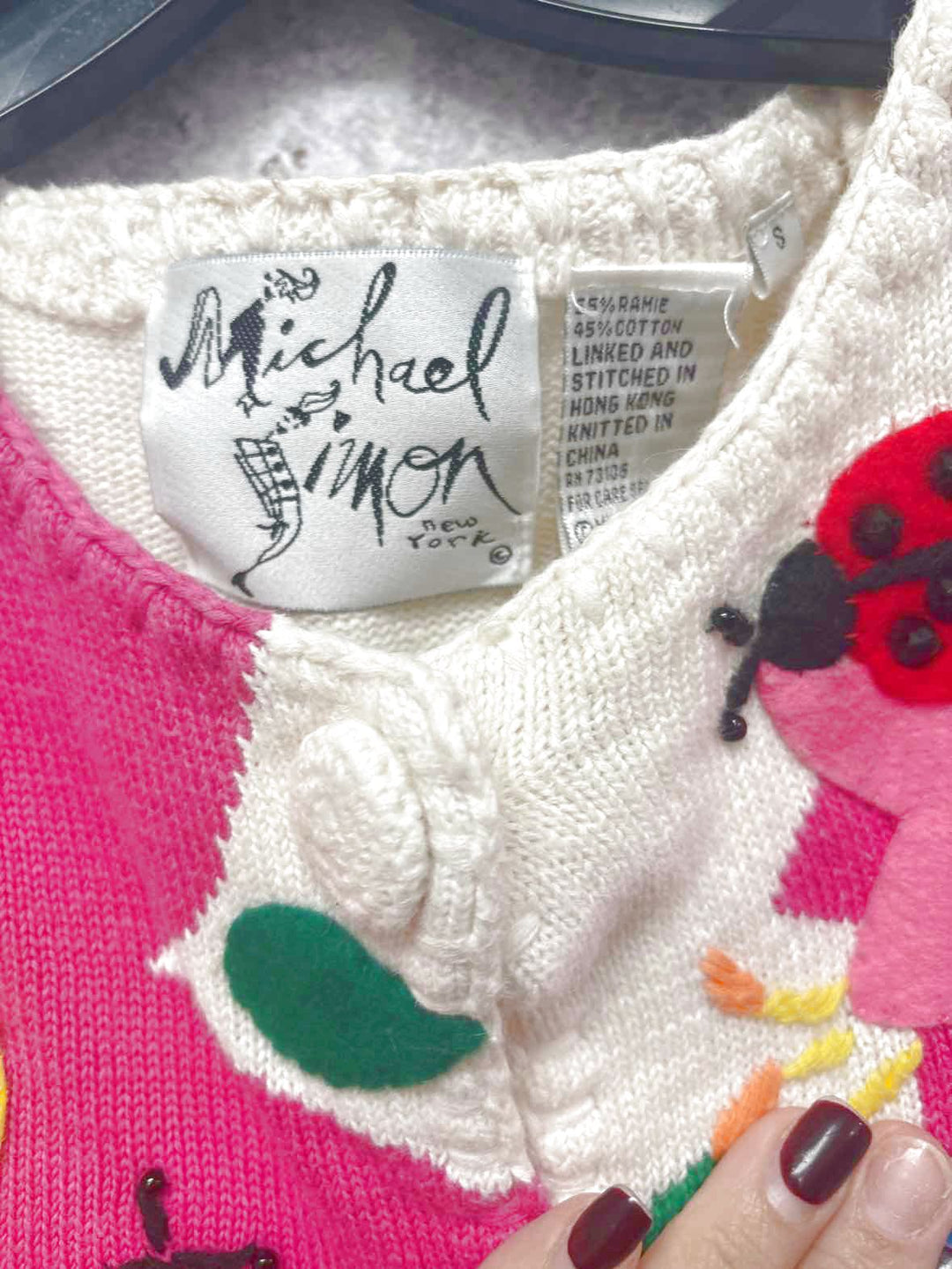 Michael Simon Size S Floral sweater