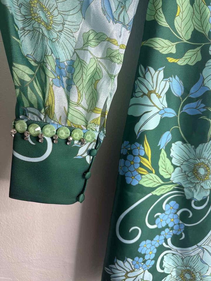 Boston Proper Size 12 Green formal dress