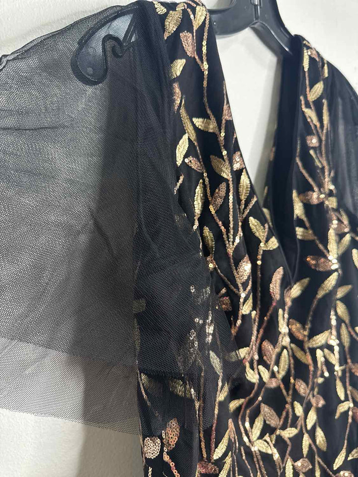 Ever Pretty Size 3X Black and Gold formal dress
