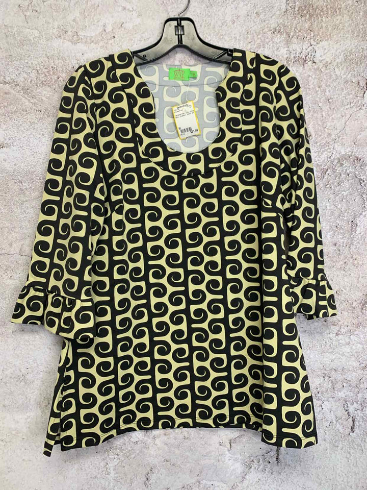 Katherine Way Size M Grey Scoop Neck Excellent 3/4 sleeve long sleeve top