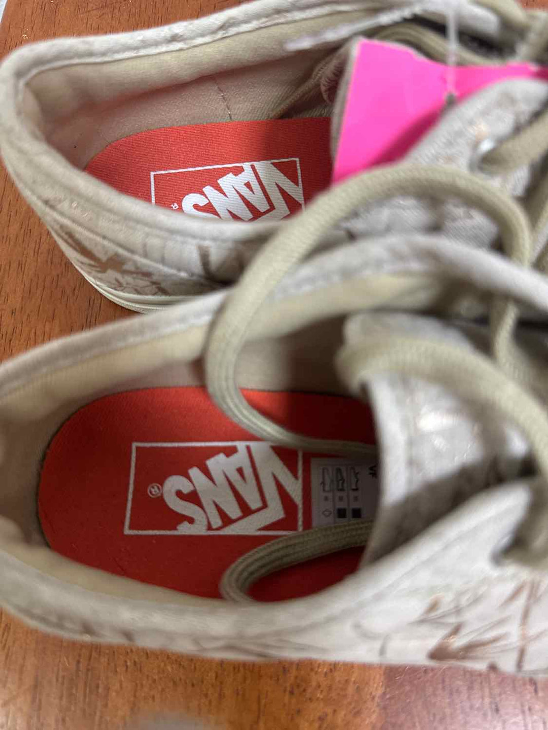 Vans Cream athletic sneaker