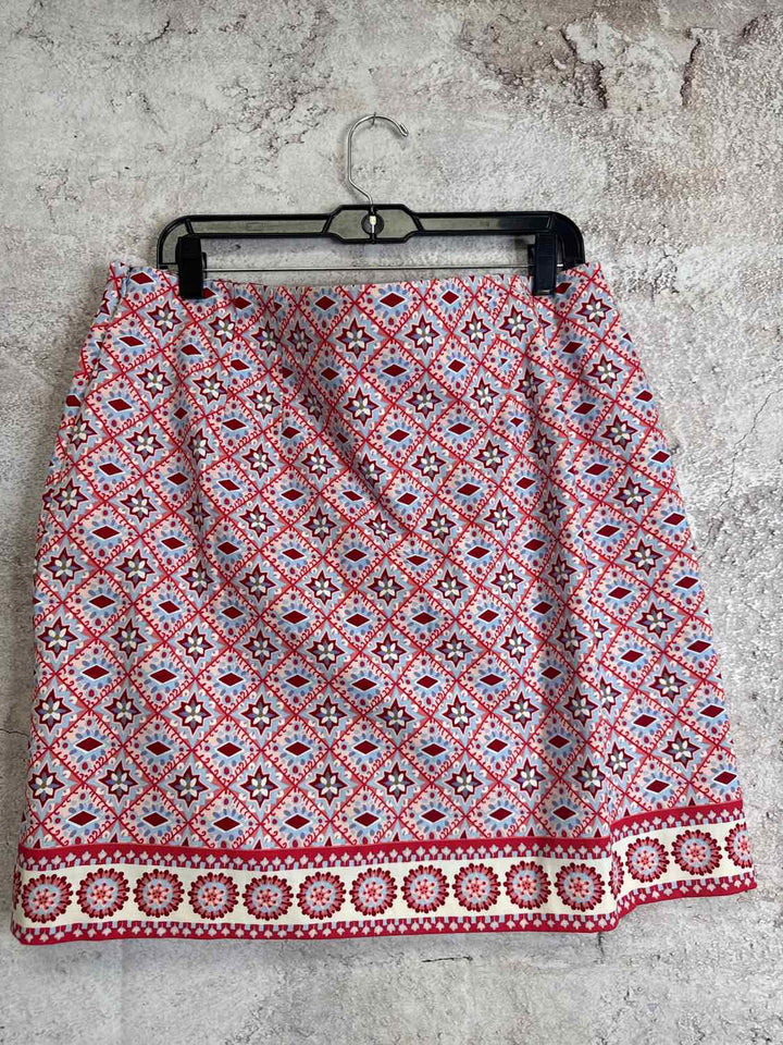 Talbots Size 14 Red knee length skirt