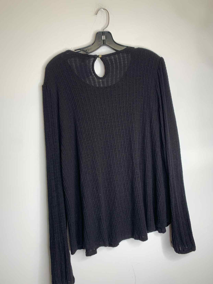 Lucky Brand Women Size L Black long sleeve top